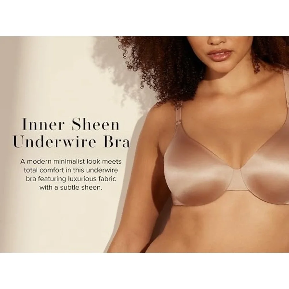 NWT $65 Wacoal [ 38G US ] Inner Sheen Underwire Bra in Roebuck Tan #T2016‎